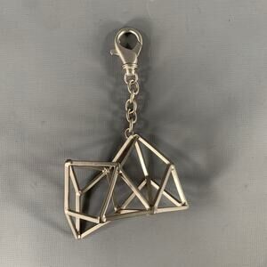 RICK OWENS Silver Tone Metal Keichain